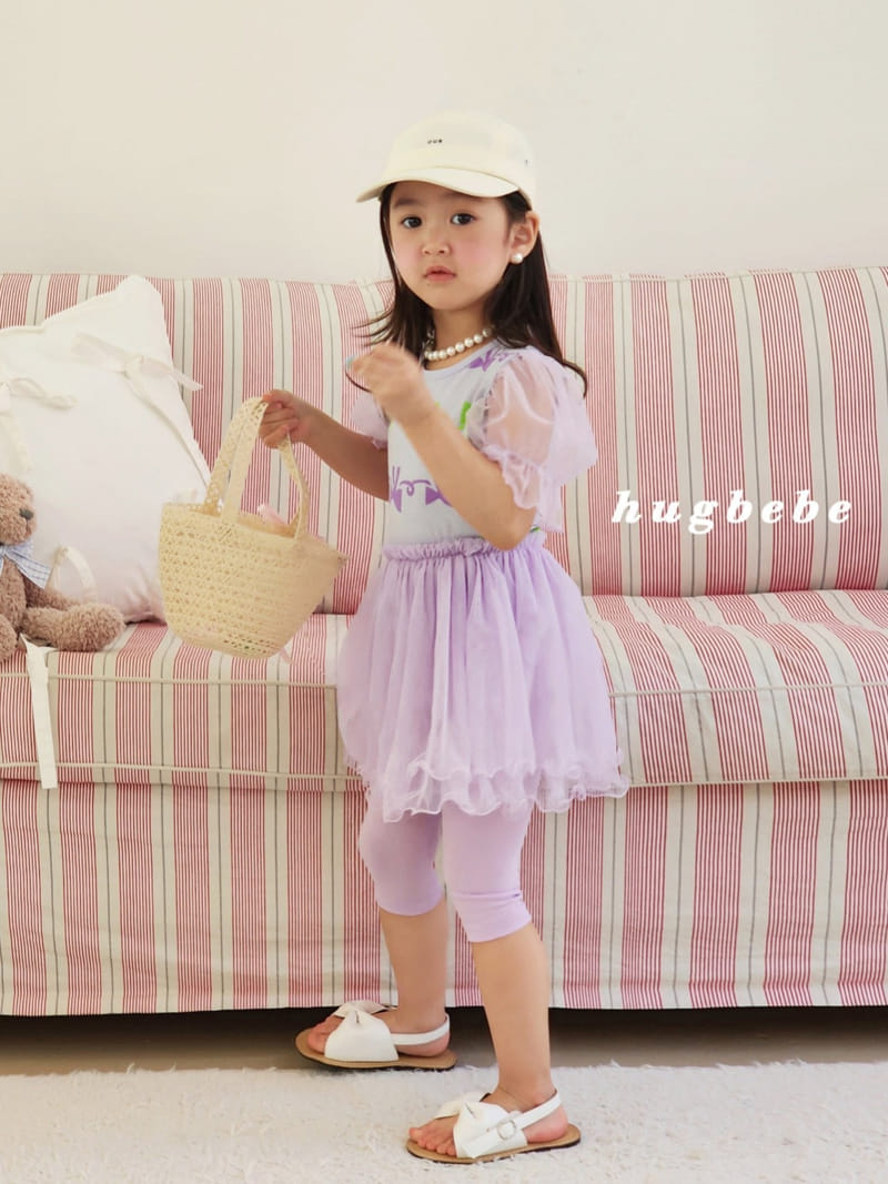 Hug Bebe - Korean Children Fashion - #fashionkids - Nobang Puff Ribbon Paint Tee - 3