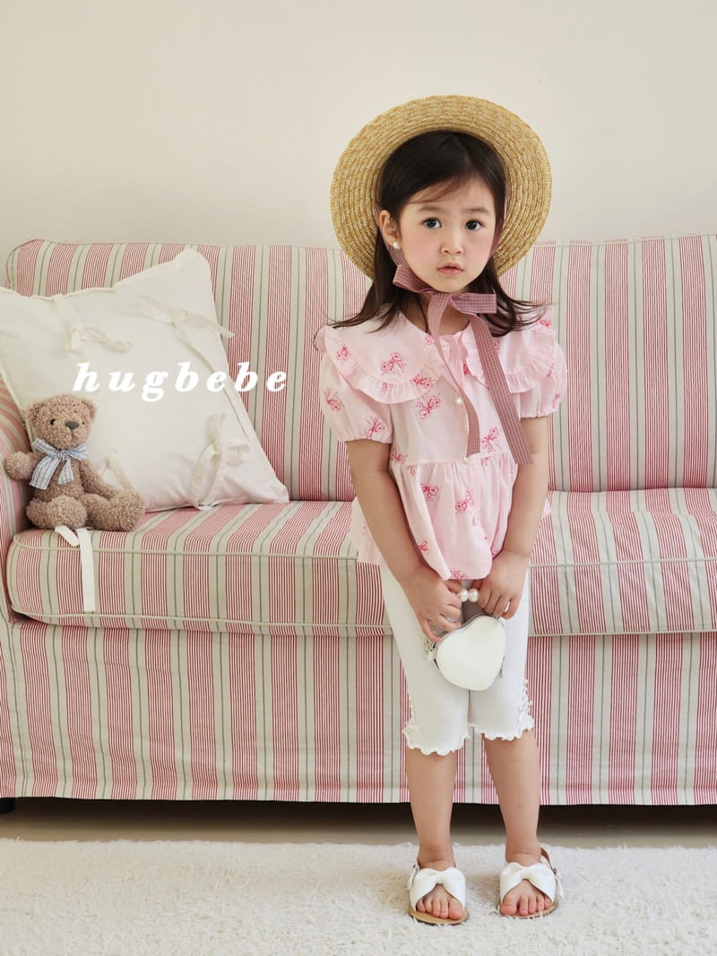 Hug Bebe - Korean Children Fashion - #fashionkids - Big Collar Ribbon Blouse - 4