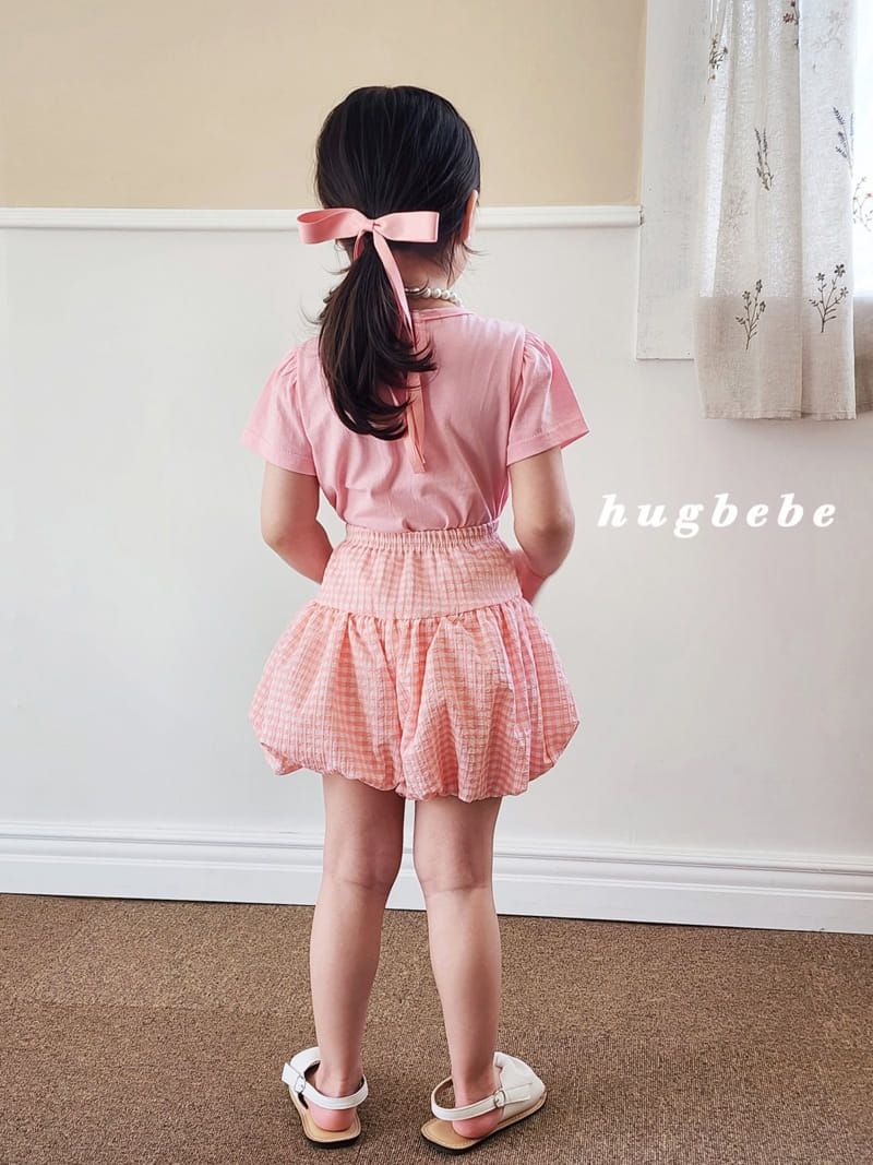 Hug Bebe - Korean Children Fashion - #kidsshorts - Ribbon Check Pumpkin Pants - 7