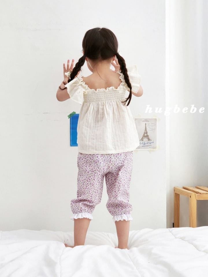 Hug Bebe - Korean Children Fashion - #kidsshorts - Small Flower Lace Cropped Shorts - 4