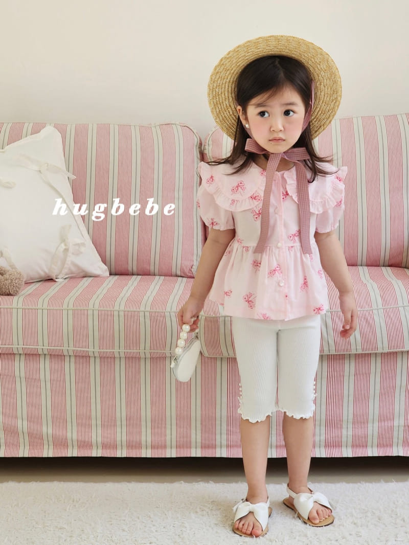 Hug Bebe - Korean Children Fashion - #kidsstore - Big Collar Ribbon Blouse - 5