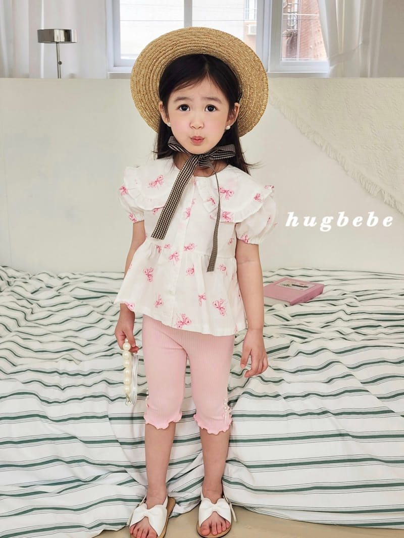 Hug Bebe - Korean Children Fashion - #kidzfashiontrend - Big Collar Ribbon Blouse - 6