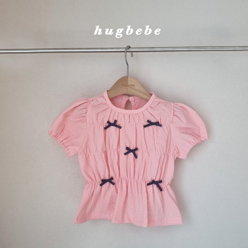 Hug Bebe - Korean Children Fashion - #littlefashionista - Mini Ribbon Puff Blouse - 6