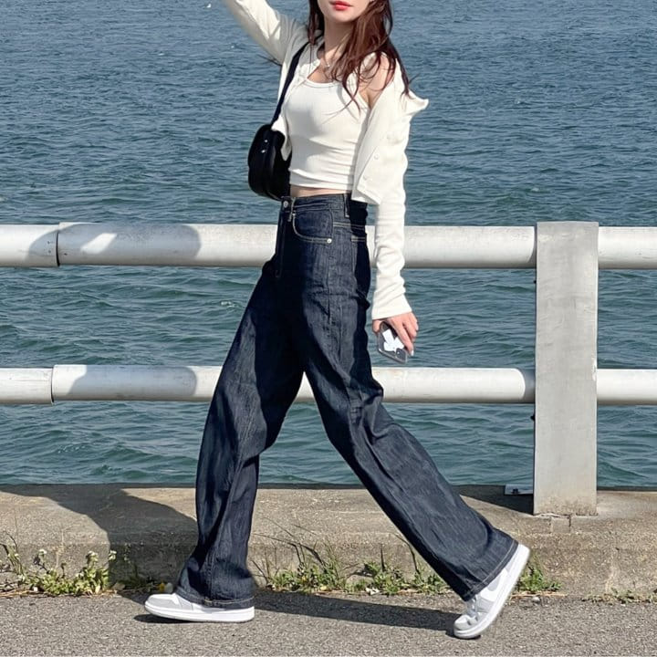 I'm here - Korean Women Fashion - #womensfashion - Non Pade Straight Denim Pants - 4