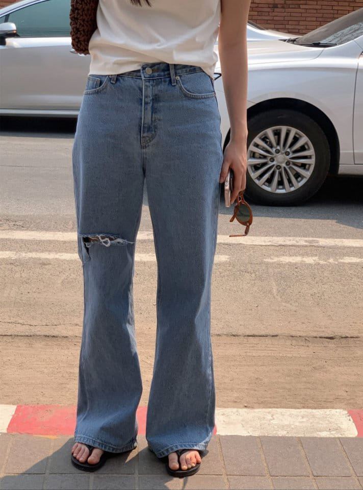 I'm here - Korean Women Fashion - #womensfashion - 834 Vintage Wide Denim Pants - 2