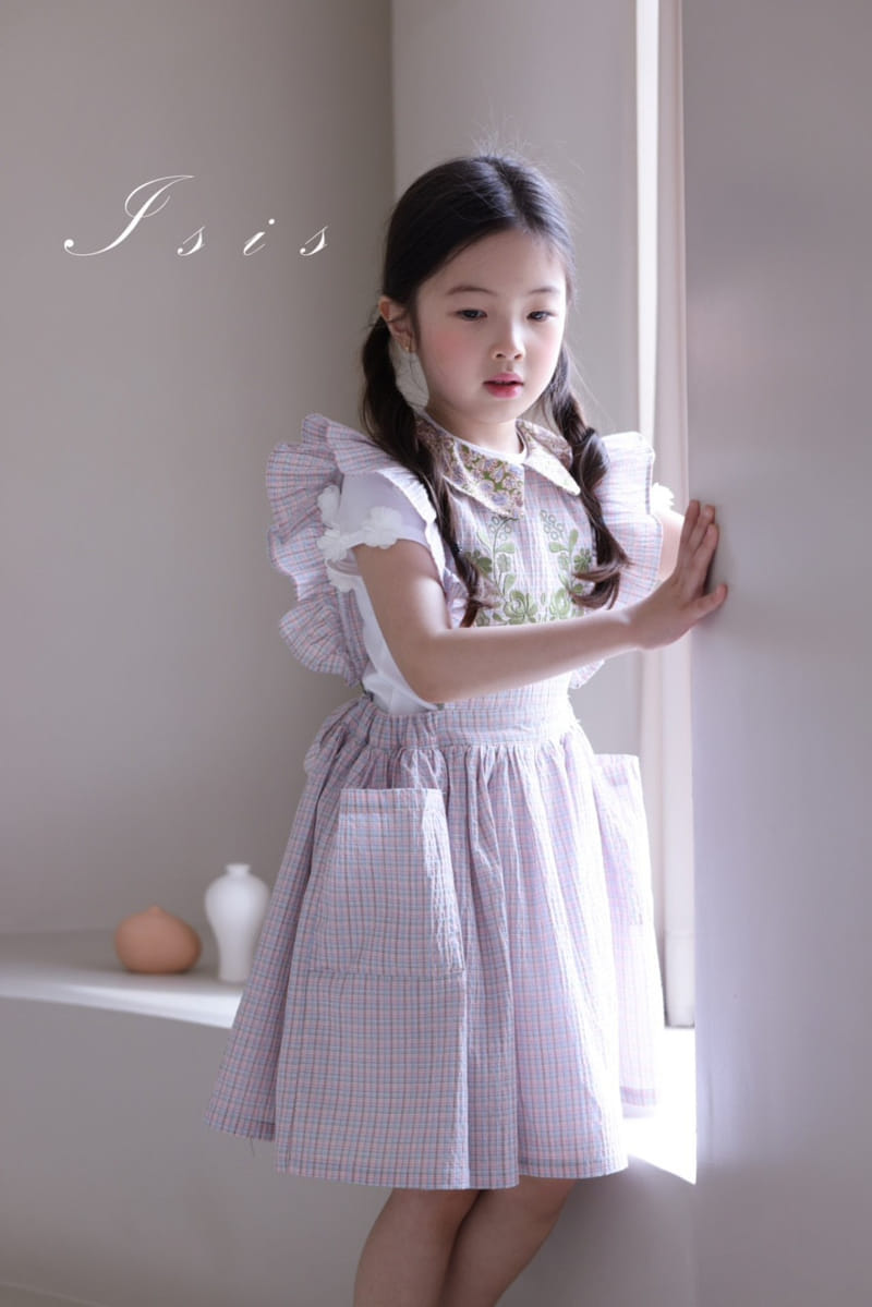 Isis - Korean Children Fashion - #kidzfashiontrend - Check Wing One-Piece - 4