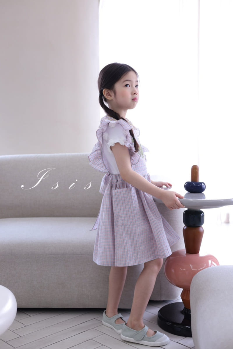 Isis - Korean Children Fashion - #kidsshorts - Check Wing One-Piece