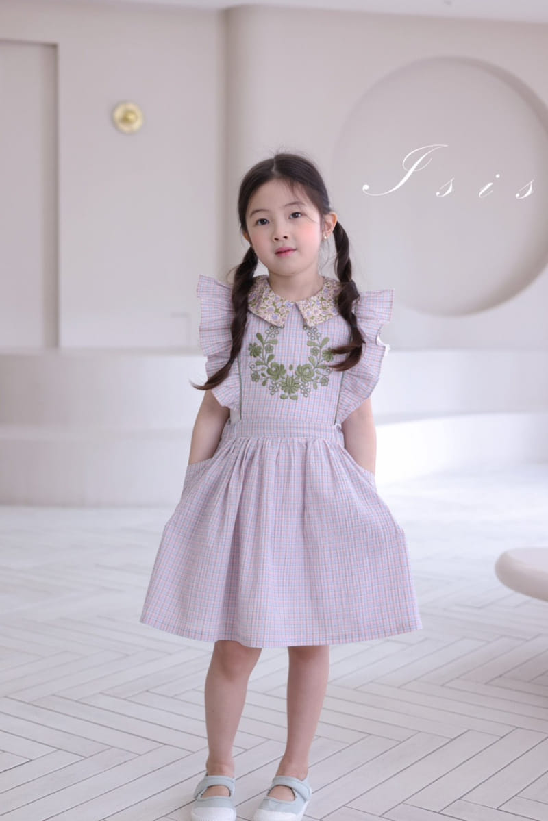 Isis - Korean Children Fashion - #kidsstore - Check Wing One-Piece - 2