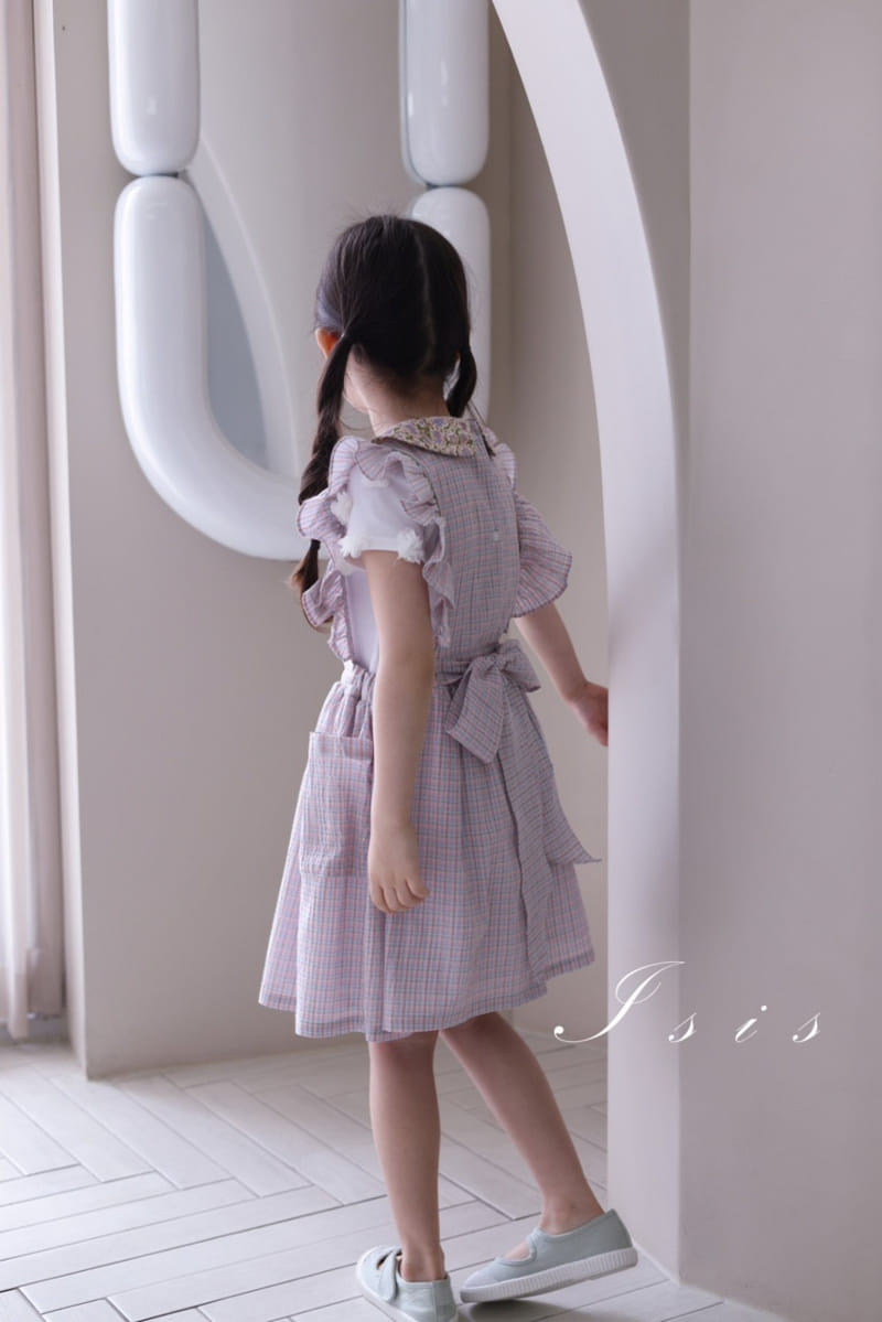 Isis - Korean Children Fashion - #littlefashionista - Check Wing One-Piece - 5