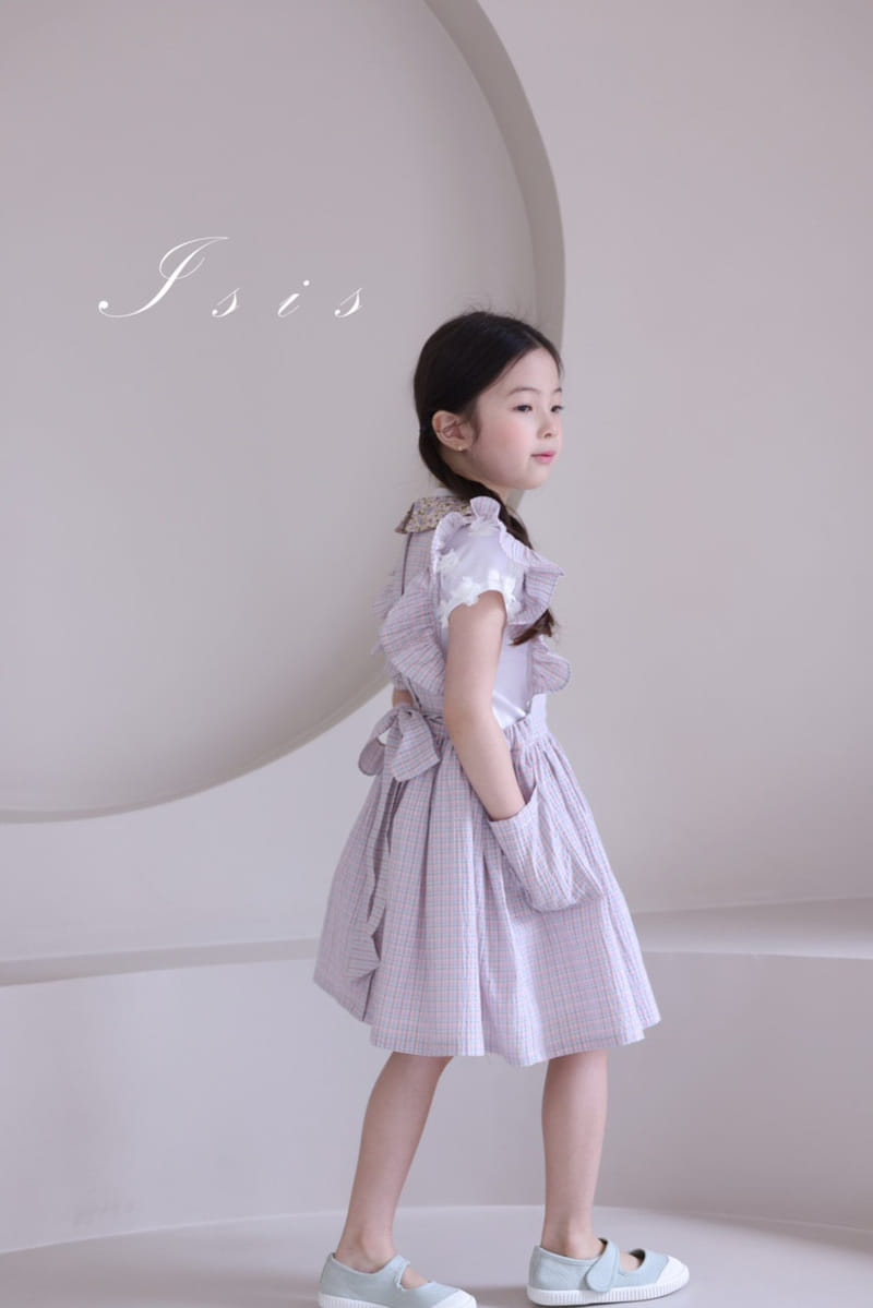 Isis - Korean Children Fashion - #minifashionista - Check Wing One-Piece - 7