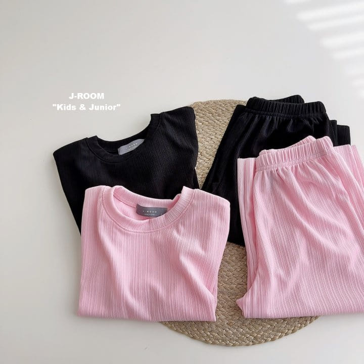 J-Room - Korean Children Fashion - #littlefashionista - Dekki Crop Pleats Top Bottom Set - 7