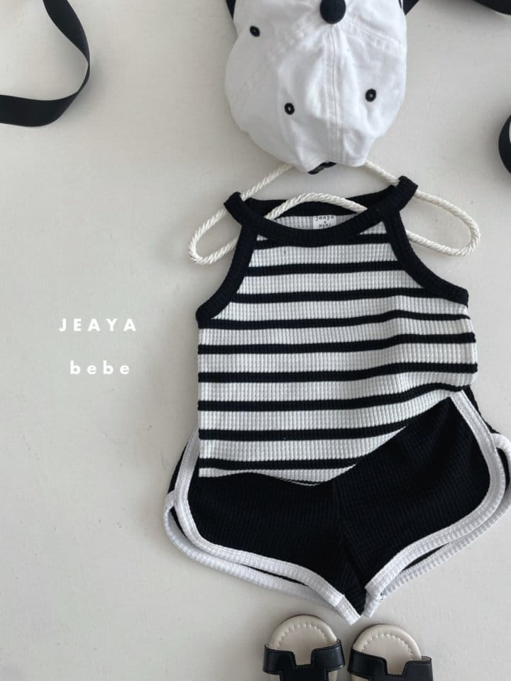 Jeaya & Mymi - Korean Baby Fashion - #babywear - Waffle Halter Neck Top Bottom Set - 10