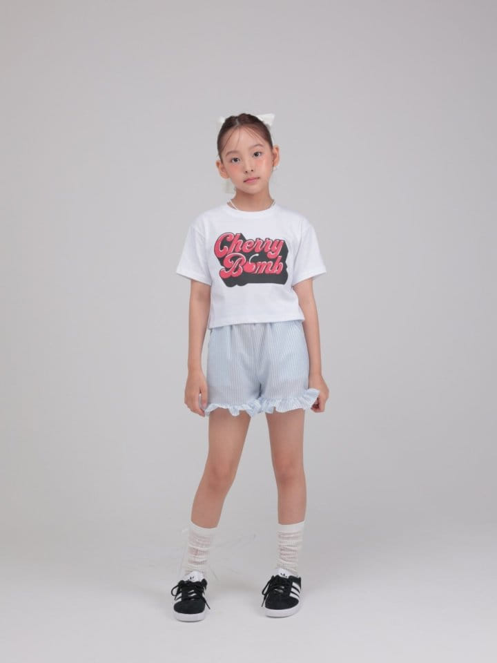 Jermaine - Korean Children Fashion - #fashionkids - Cherry Crop Tee 