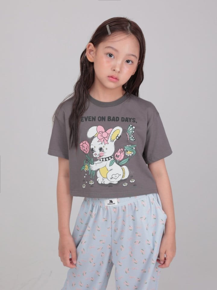 Jermaine - Korean Children Fashion - #littlefashionista - Flower Rabbit Tee - 5