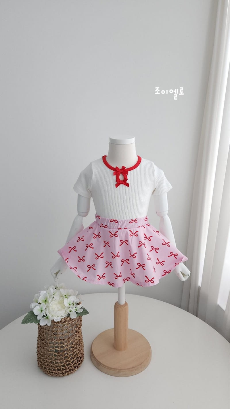 Joy ello - Korean Children Fashion - #Kfashion4kids - Ribbon Hool Skirt Leggings - 5