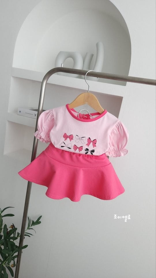 Joy ello - Korean Children Fashion - #childofig - Lovely Skirt Leggings Top Bottom Set - 3