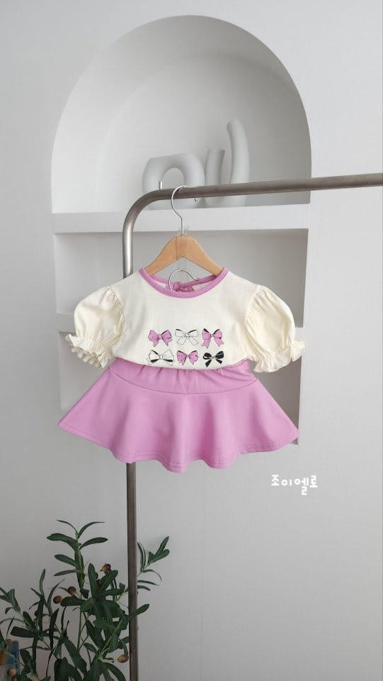 Joy ello - Korean Children Fashion - #childofig - Lovely Skirt Leggings Top Bottom Set - 4