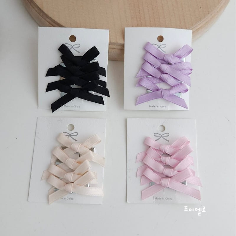 Joy ello - Korean Children Fashion - #childofig - 4ea 1Set Ribbon Pin Set