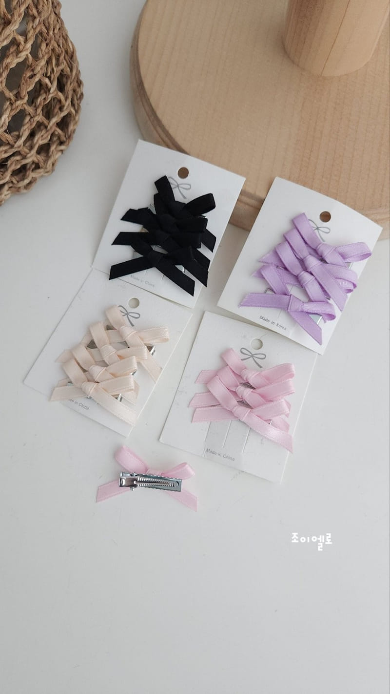 Joy ello - Korean Children Fashion - #childrensboutique - 4ea 1Set Ribbon Pin Set - 3