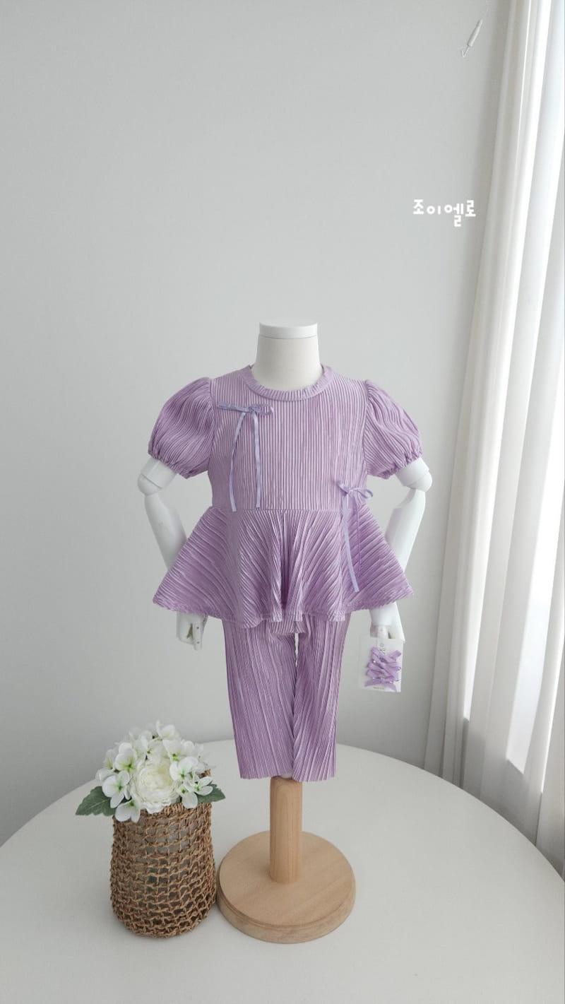 Joy ello - Korean Children Fashion - #designkidswear - Ribbon Pleats Top Bottom Set - 6