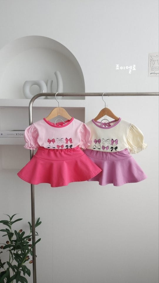 Joy ello - Korean Children Fashion - #minifashionista - Lovely Skirt Leggings Top Bottom Set