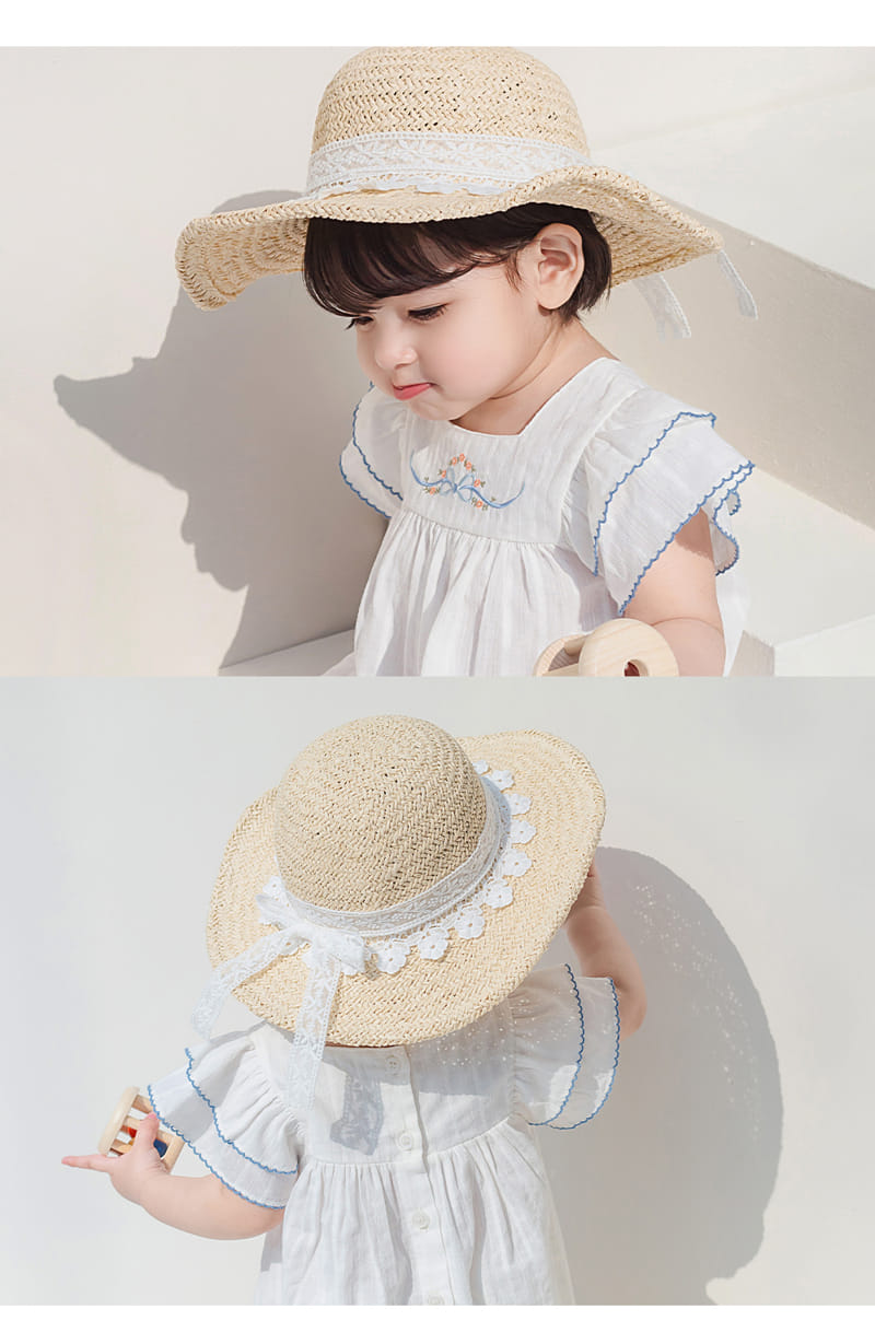 Kids Clara - Korean Baby Fashion - #babyboutique - Becky Baby Straw Sun Hat - 6