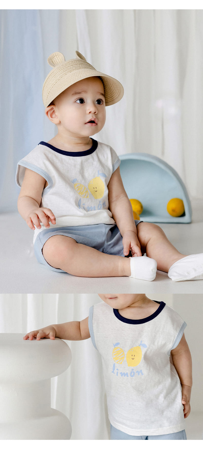 Kids Clara - Korean Baby Fashion - #babyclothing - Finley Baby Sleeveless Tee - 5