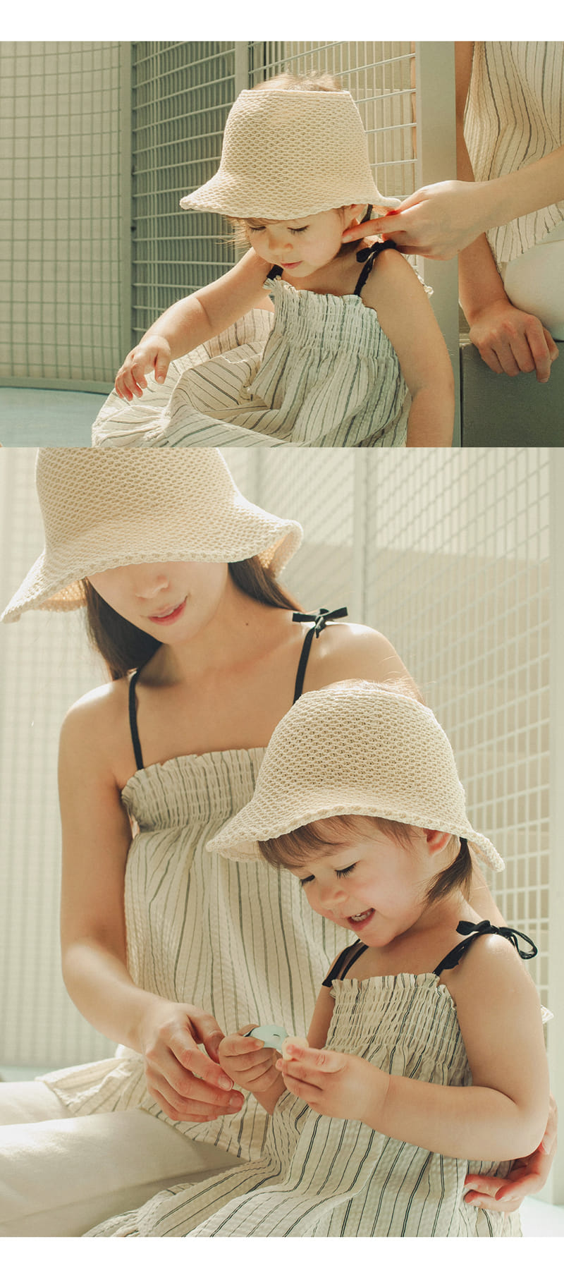 Kids Clara - Korean Baby Fashion - #babyfashion - Junny Straw Baby Bucket Bonnet - 2