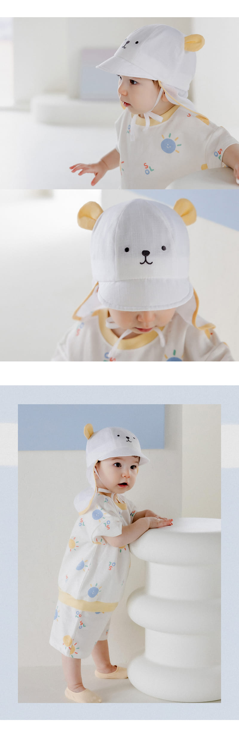 Kids Clara - Korean Baby Fashion - #babyfever - Bay Baby Flap Cap - 3