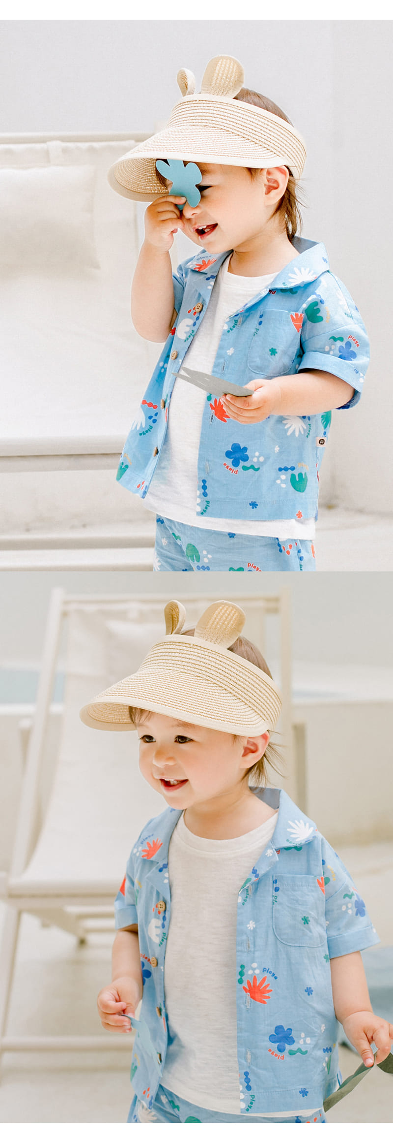 Kids Clara - Korean Baby Fashion - #babygirlfashion - Rabbit Straw Baby Sun Cap - 6