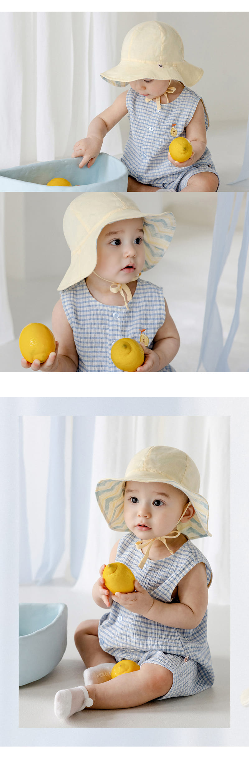 Kids Clara - Korean Baby Fashion - #babylifestyle - Heath Reversible Baby Sun Hat - 7