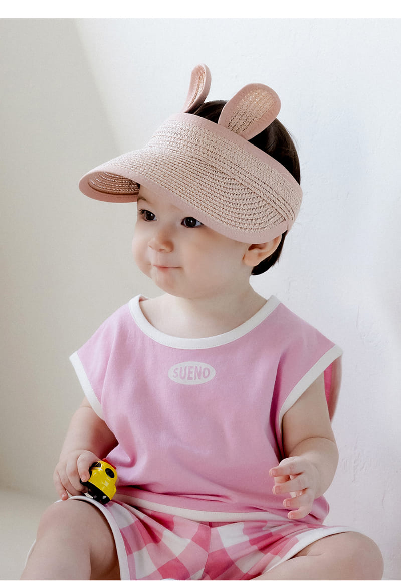 Kids Clara - Korean Baby Fashion - #babyootd - Rabbit Straw Baby Sun Cap - 9