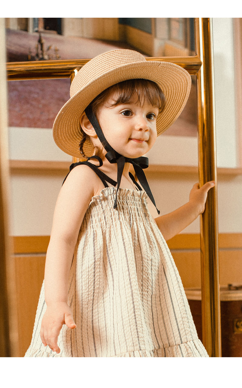 Kids Clara - Korean Baby Fashion - #babyoutfit - Flat Baby Straw Panama Hat - 5