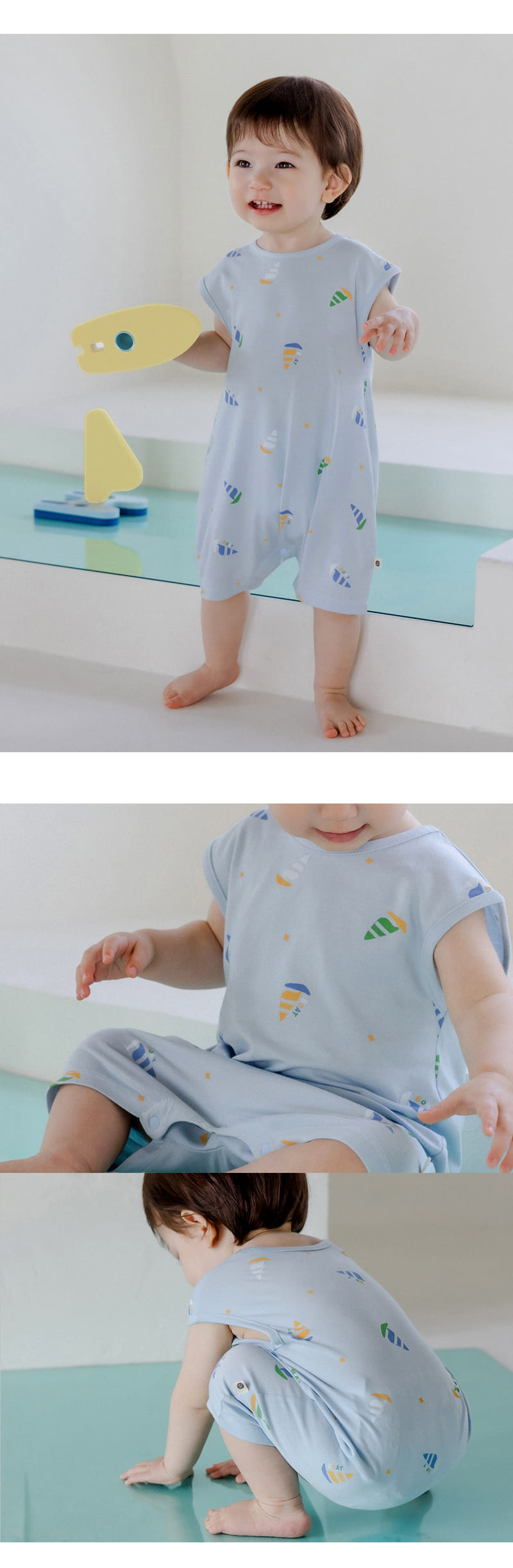 Kids Clara - Korean Baby Fashion - #babyootd - Bendi Cooling Body Suit - 4