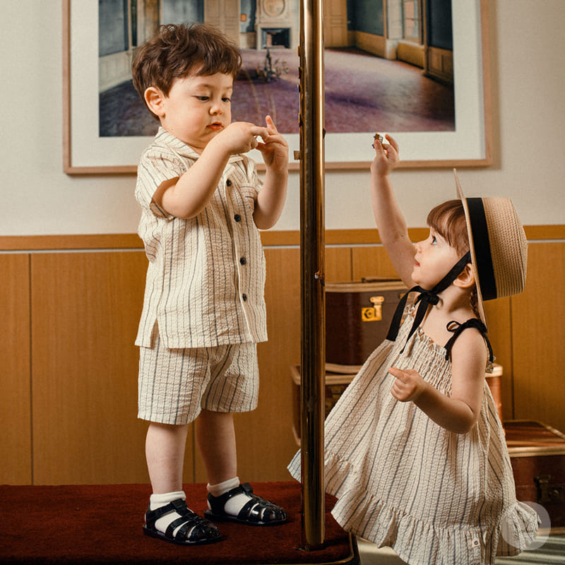 Kids Clara - Korean Baby Fashion - #babyoutfit - Obery Baby Top Botton Set