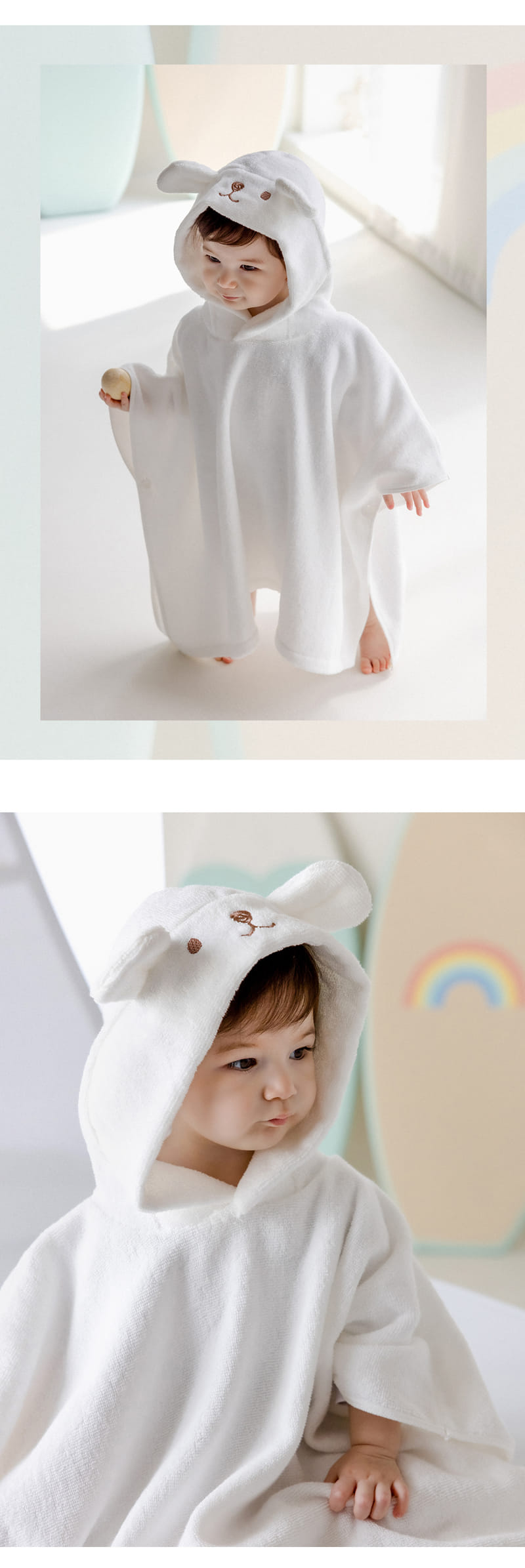 Kids Clara - Korean Baby Fashion - #babywear - Bebe Bear Baby Beach Gown - 3