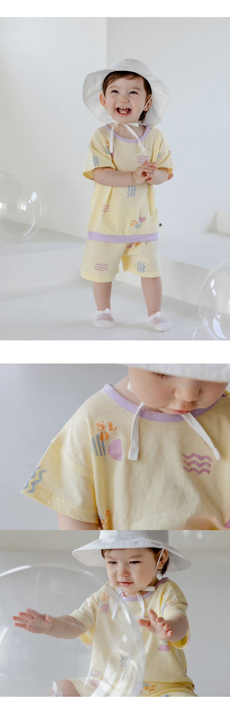 Kids Clara - Korean Baby Fashion - #babyoutfit - Luroma Baby Top Bottom Set - 4