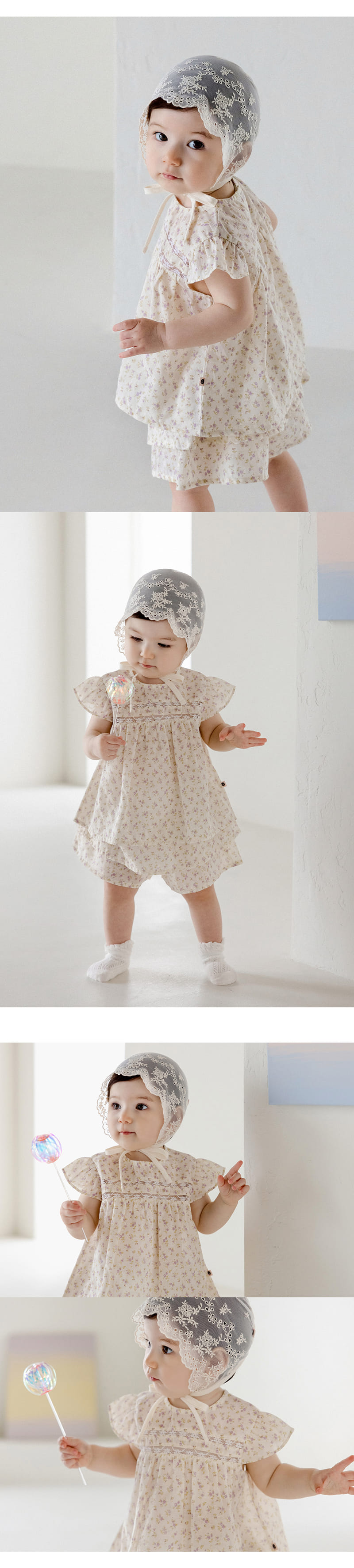 Kids Clara - Korean Baby Fashion - #onlinebabyboutique - Lidia Baby Blouse Top Bottom Set - 5