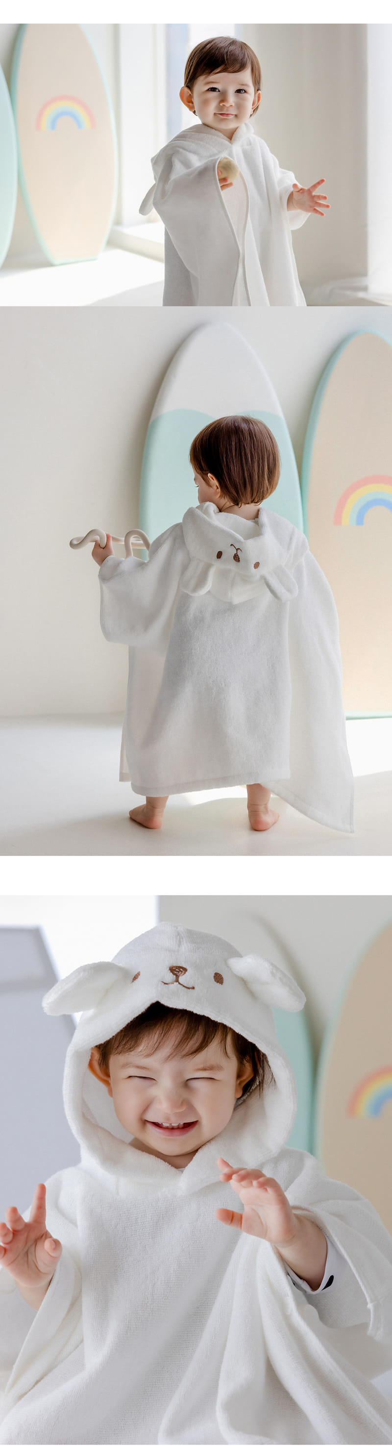 Kids Clara - Korean Baby Fashion - #babywear - Bebe Bear Baby Beach Gown - 4