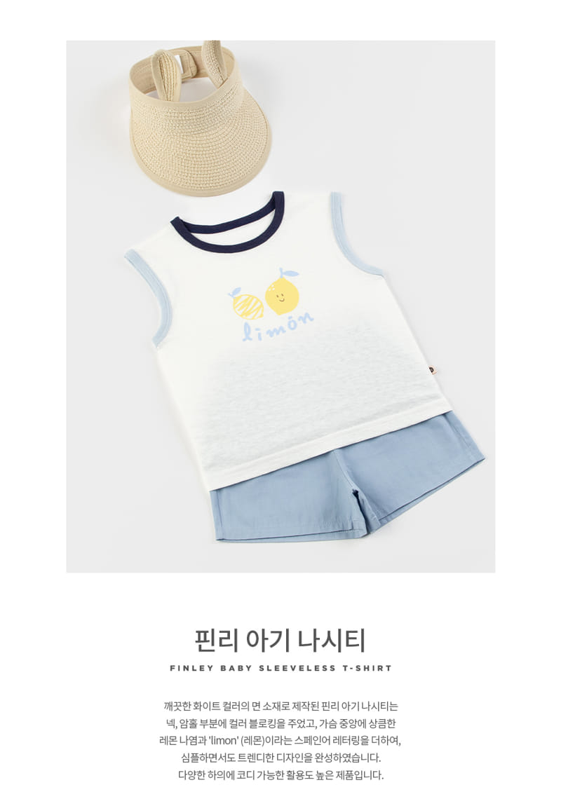 Kids Clara - Korean Baby Fashion - #onlinebabyshop - Finley Baby Sleeveless Tee