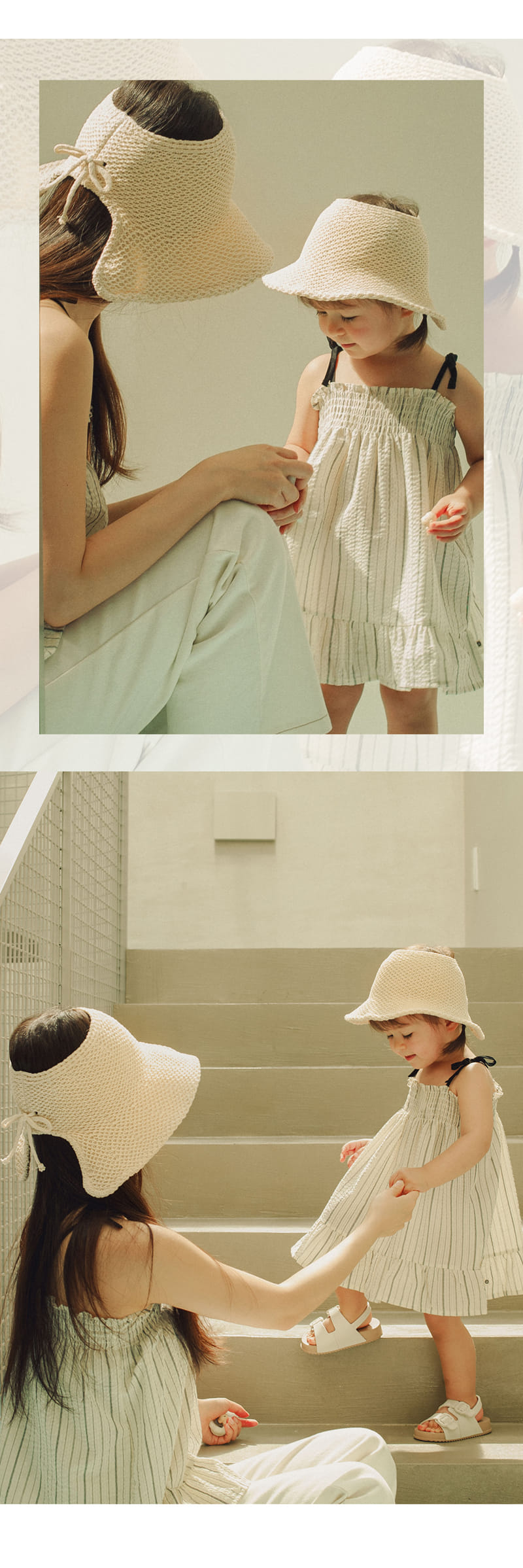 Kids Clara - Korean Baby Fashion - #onlinebabyshop - Jini Straw Baby Bucket Bonnet - 2
