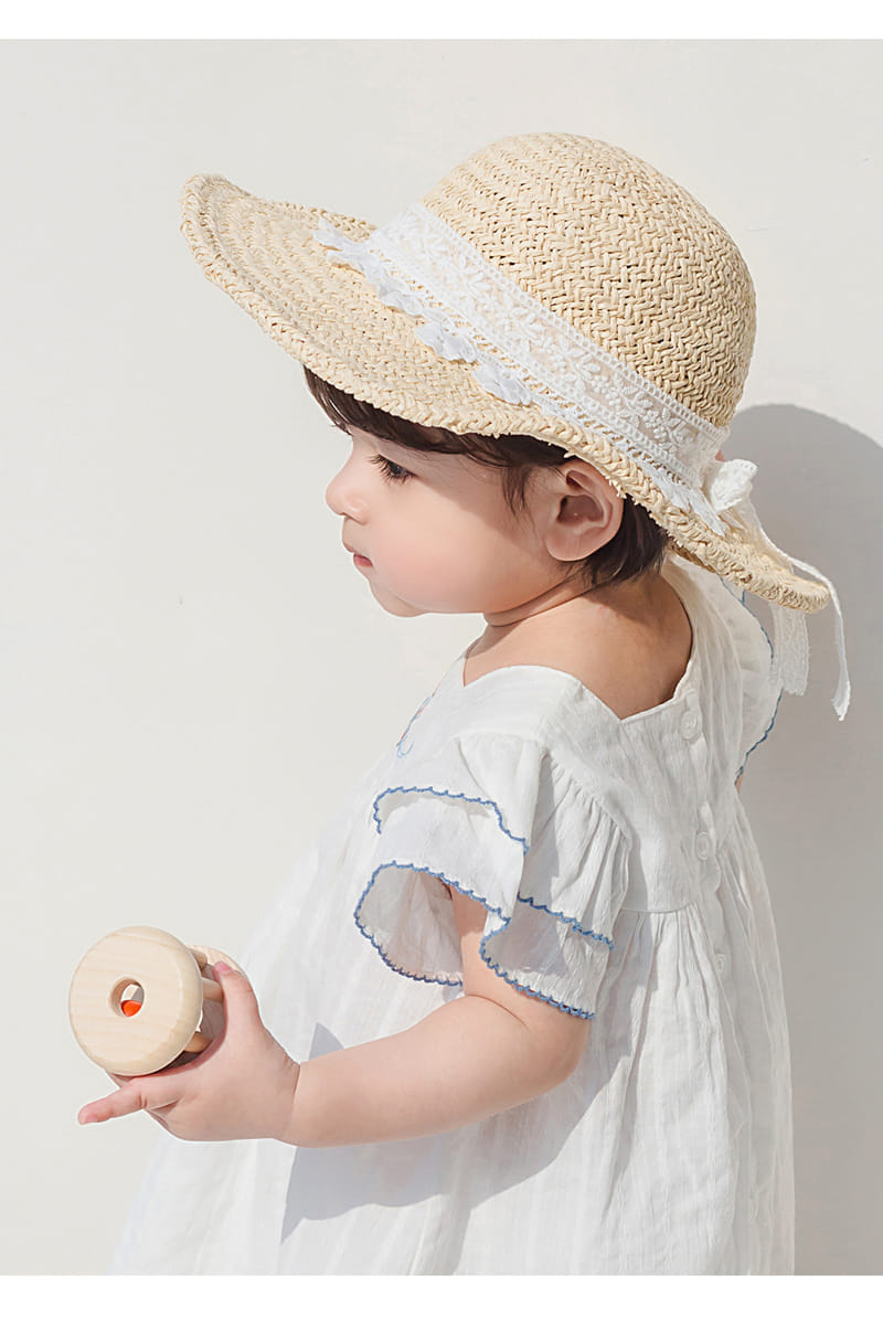 Kids Clara - Korean Baby Fashion - #smilingbaby - Becky Baby Straw Sun Hat - 5