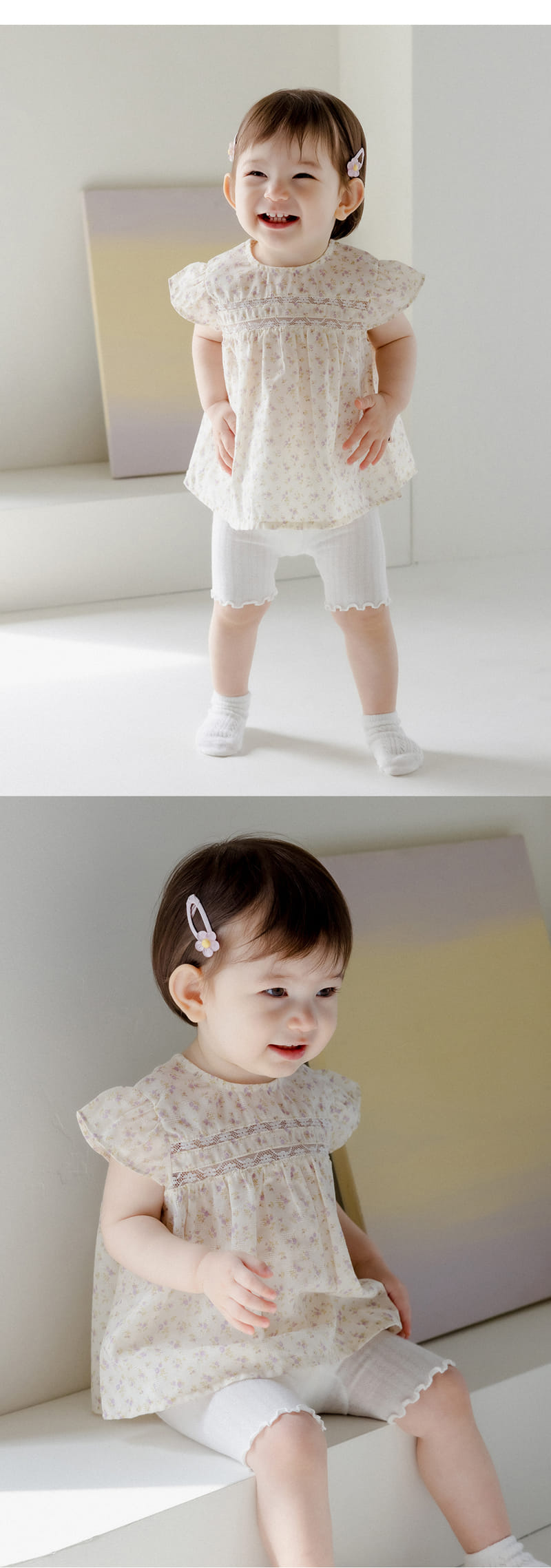 Kids Clara - Korean Baby Fashion - #smilingbaby - Lidia Baby Blouse Top Bottom Set - 7