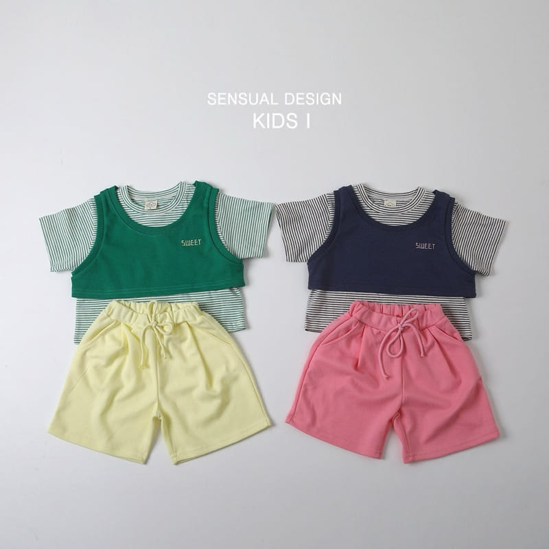 Kids i - Korean Children Fashion - #magicofchildhood - Sweet Top Bottom Set