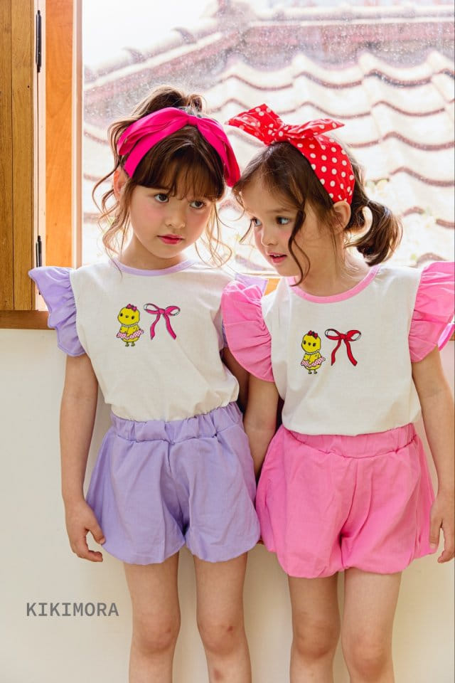 Kikimora - Korean Children Fashion - #childofig - Chick Ribbon Tee - 5