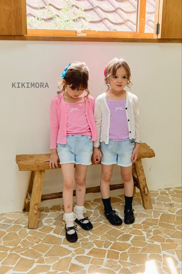 Kikimora - Korean Children Fashion - #childrensboutique - Vintage Short Denim Pants - 4