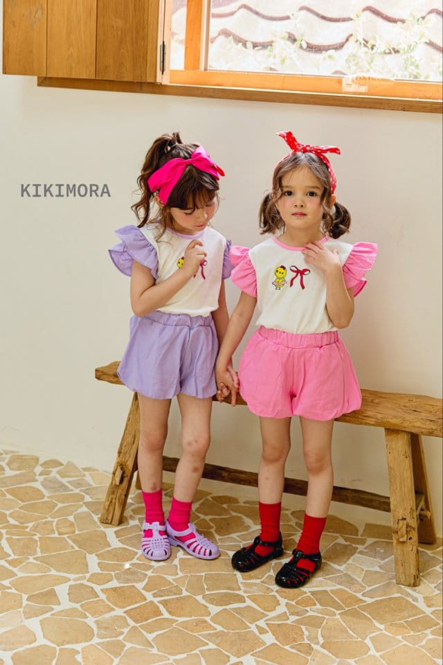 Kikimora - Korean Children Fashion - #designkidswear - Chick Ribbon Tee - 7