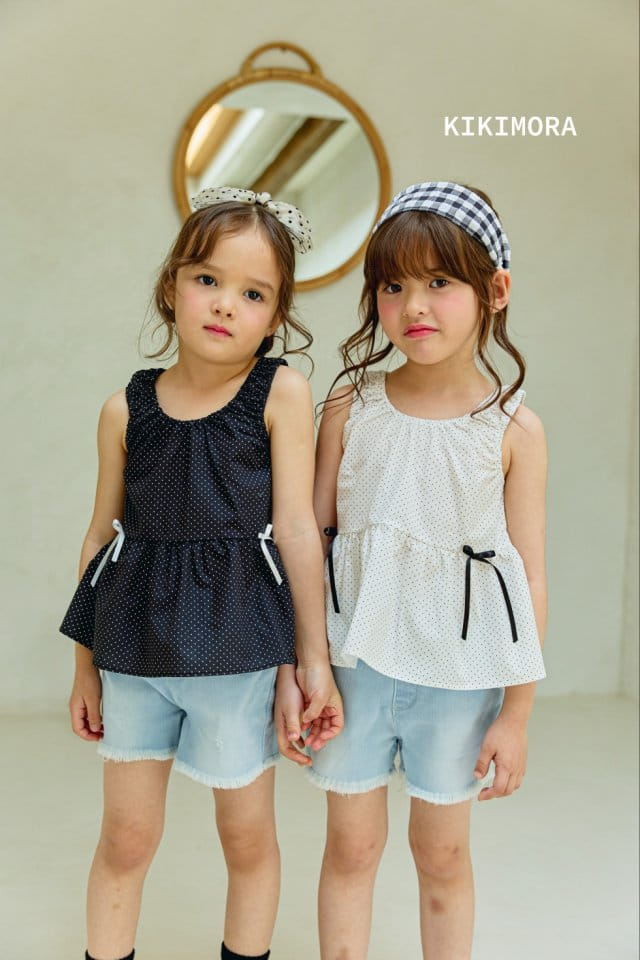 Kikimora - Korean Children Fashion - #littlefashionista - Small Dot Sleeveless Blouse - 7