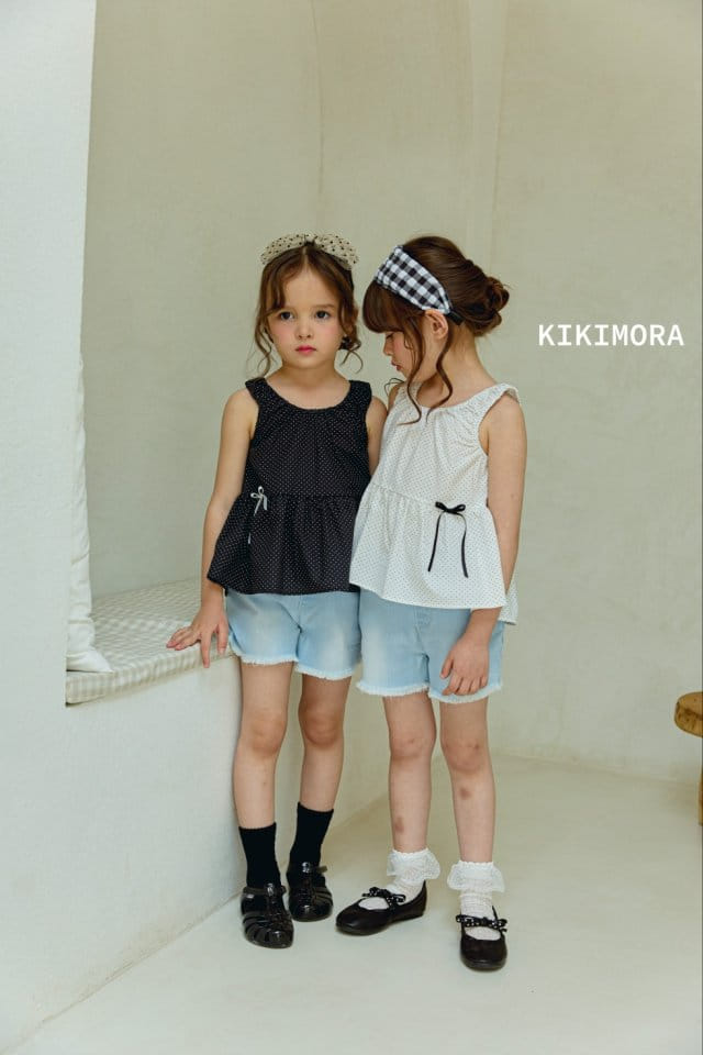 Kikimora - Korean Children Fashion - #prettylittlegirls - Small Dot Sleeveless Blouse - 10