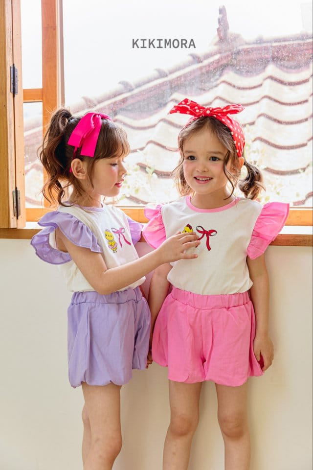 Kikimora - Korean Children Fashion - #toddlerclothing - Chick Ribbon Tee - 4